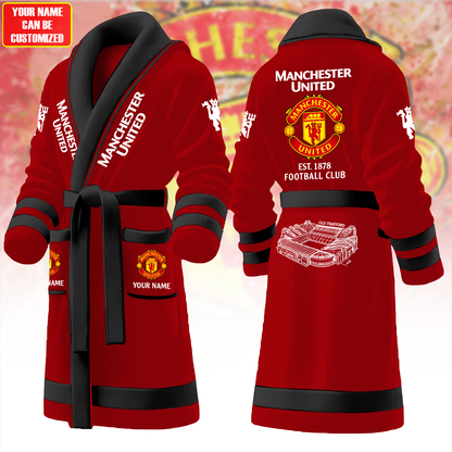 Personalized MU FC Stadium Fleece Bathrobe