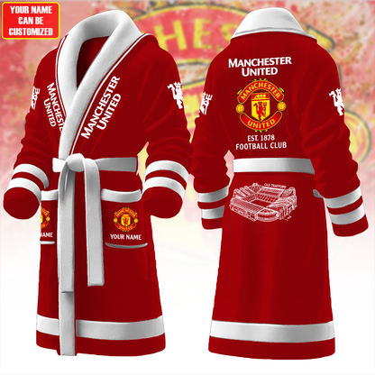 Personalized MU FC Stadium Fleece Bathrobe