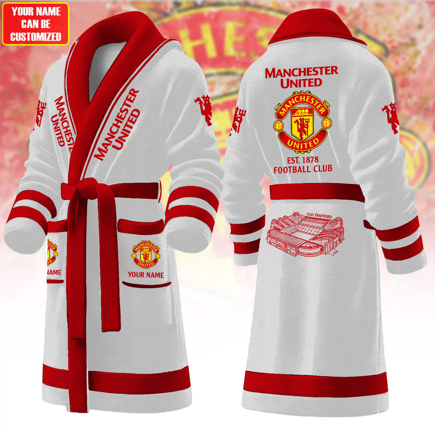 Personalized MU FC Stadium Fleece Bathrobe