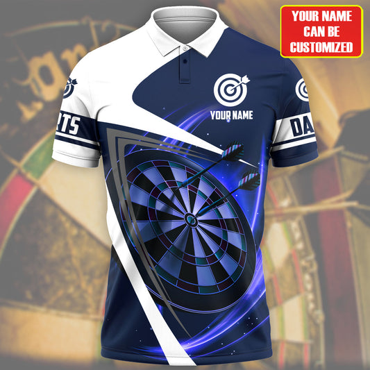 Personalized Name Blue Darts Player All Over Printed Unisex Shirt Q270302