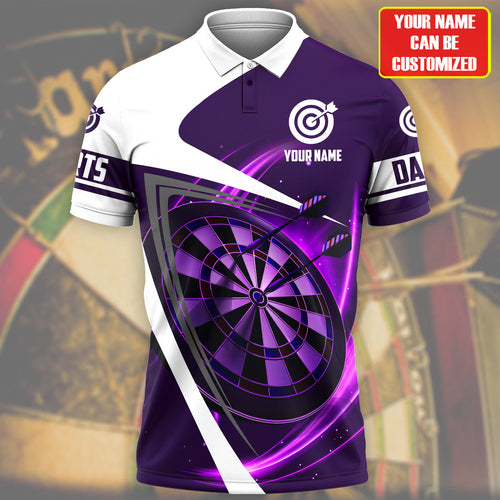 Personalized Name Purple Darts Player All Over Printed Unisex Shirt Q270302