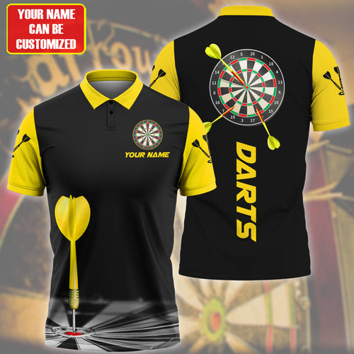 Personalized Name Darts Team Yellow Version All Over Printed Unisex Shirt Q270306