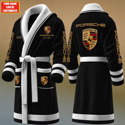 Personalized Pors EST 1931 Fleece Bathrobe