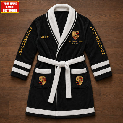 Personalized Pors EST 1931 Fleece Bathrobe