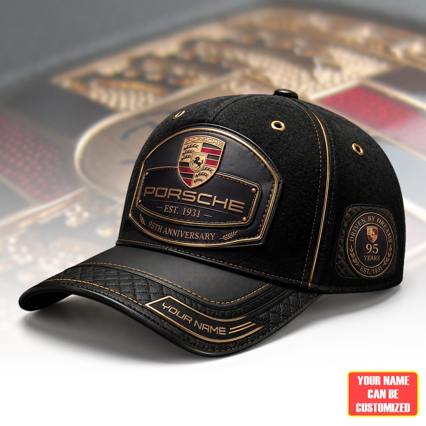 Personalized Pors Vintage 95TH Anniversary Leather Classic Cap V2 (1931-2026)