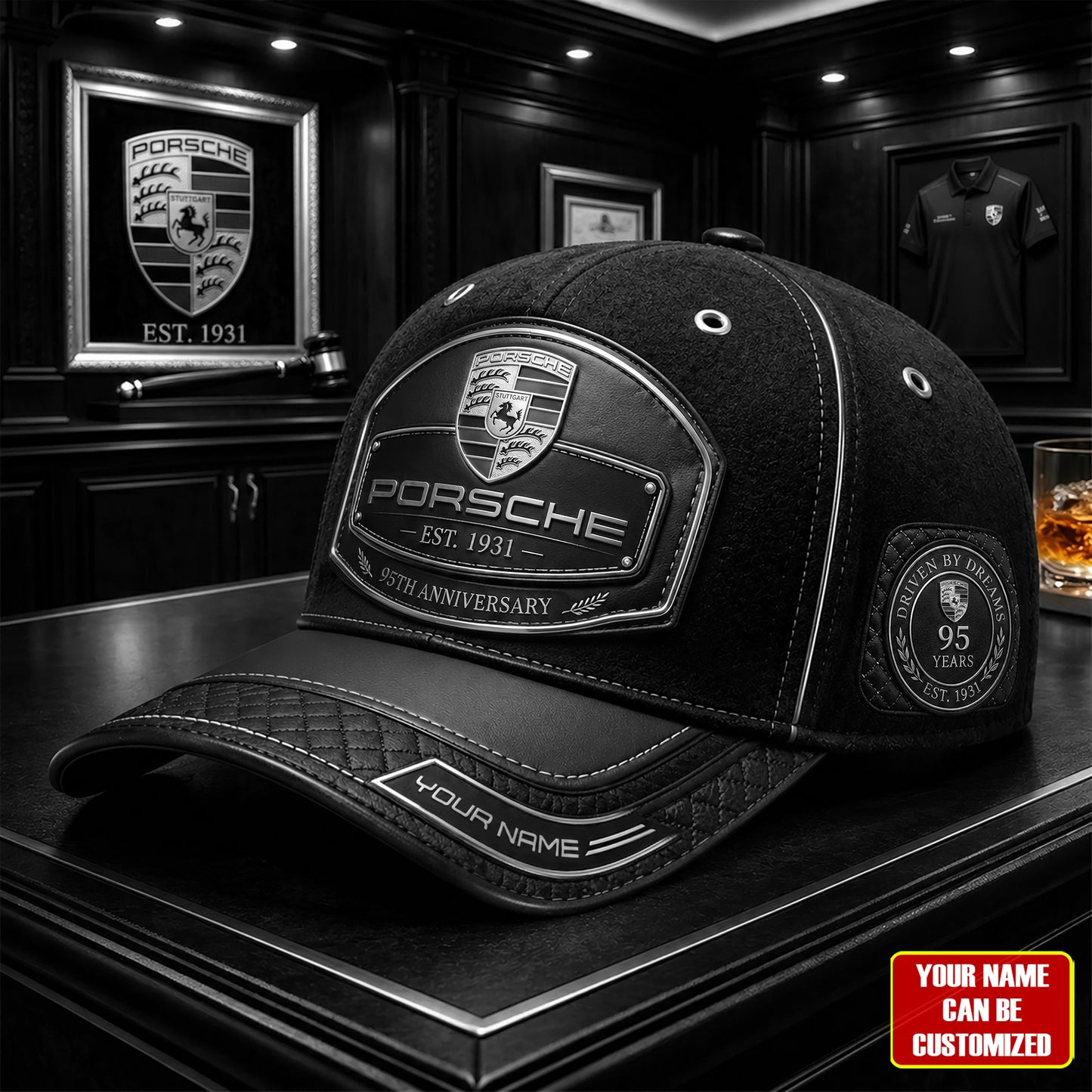 Personalized Pors Vintage 95TH Anniversary Leather Classic Cap V2 (1931-2026)
