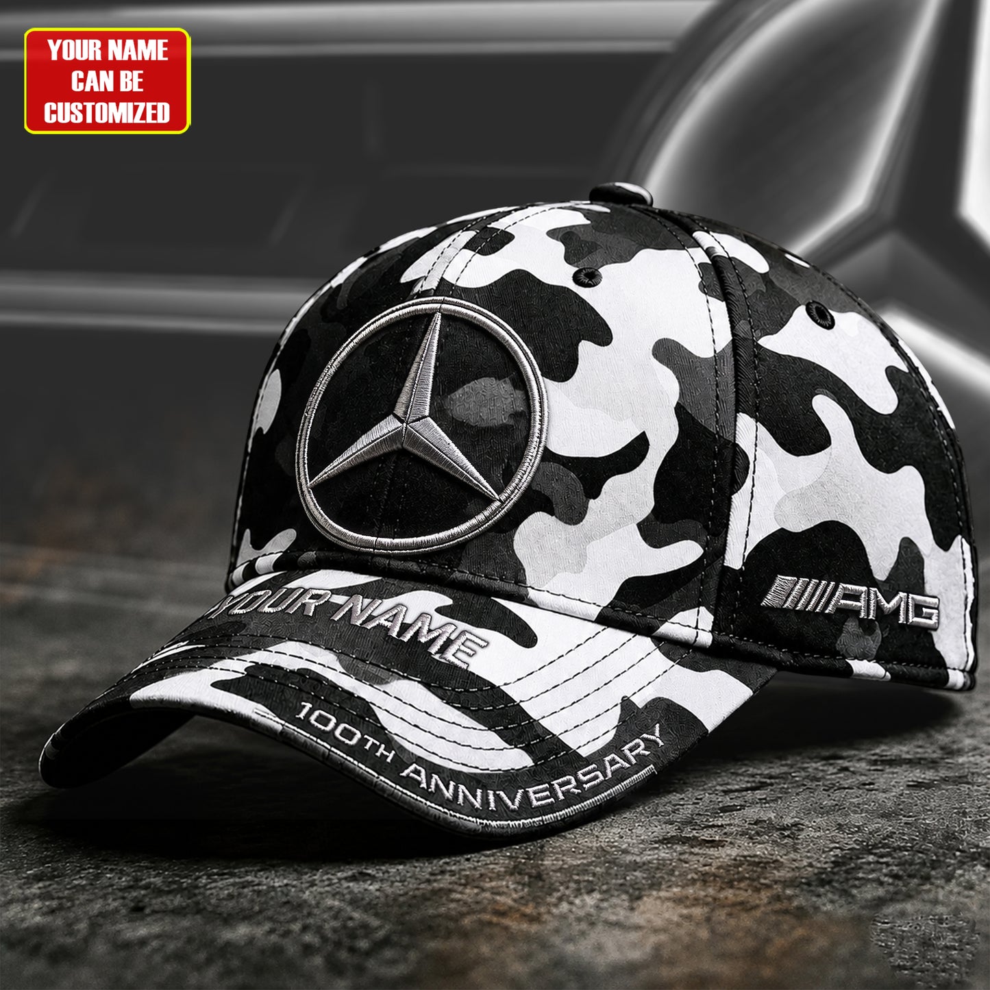 Personalized Merc 100TH Anniversary Camo Classic Cap (1926-2026)