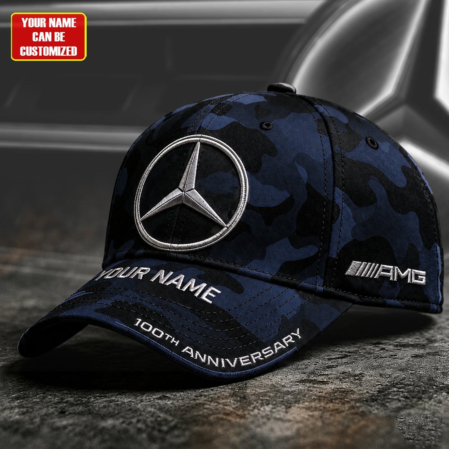 Personalized Merc 100TH Anniversary Camo Classic Cap (1926-2026)