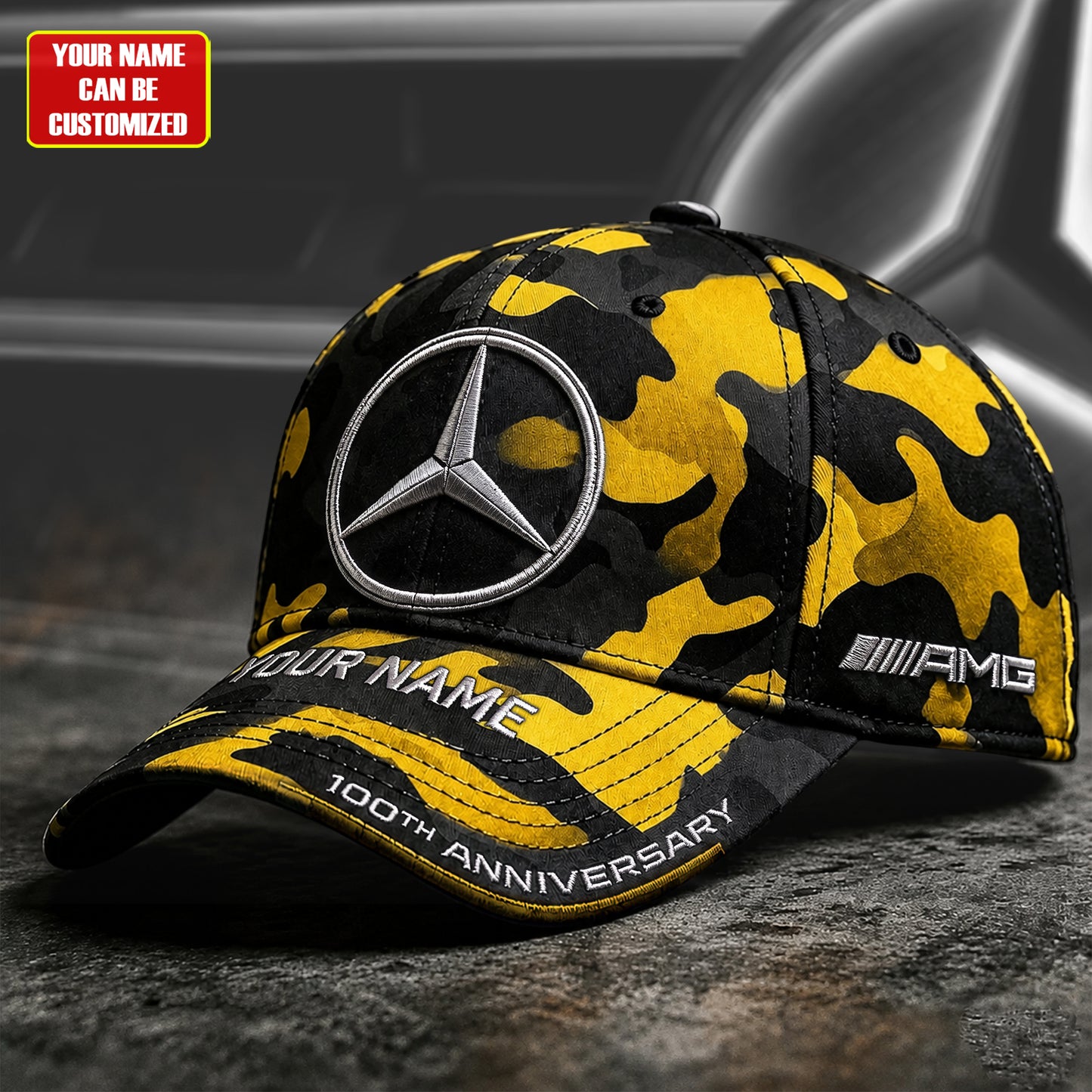 Personalized Merc 100TH Anniversary Camo Classic Cap (1926-2026)