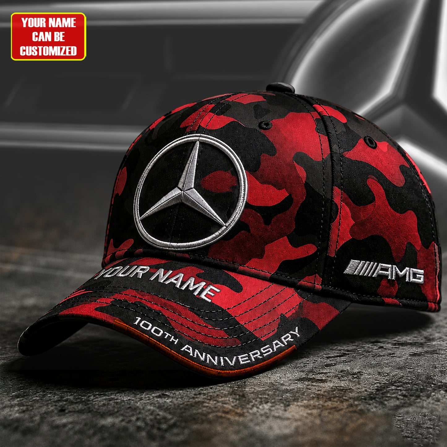 Personalized Merc 100TH Anniversary Camo Classic Cap (1926-2026)