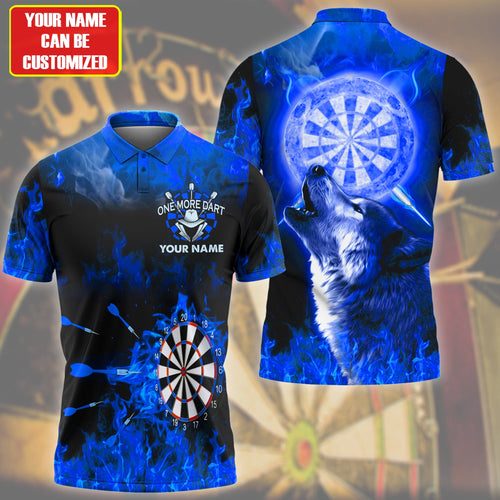 Personalized Name Wolf Darts Blue Version All Over Printed Unisex Shirt Q270609