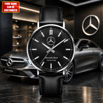Personalized Merc Wall Luxury Classic Leather Watch