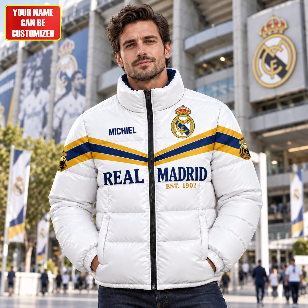 Real FC 2026 Sport Puffer Thermal Stand Collar Jacket V2