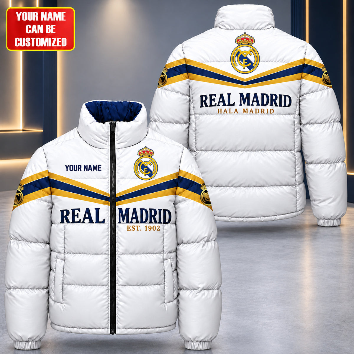 Real FC 2026 Sport Puffer Thermal Stand Collar Jacket V2