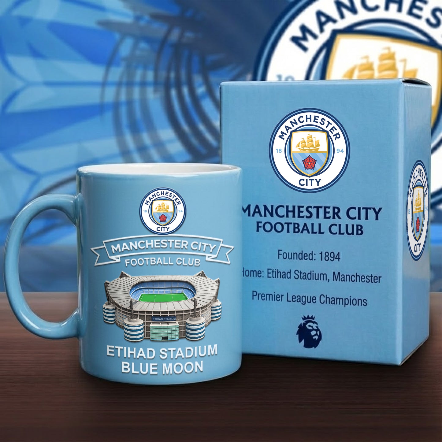 Man City Accent Mug , Cream Mug Gifts , Holiday Gifts