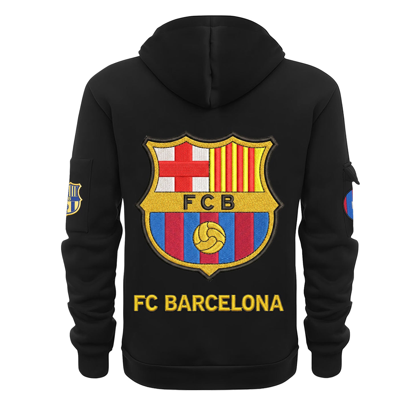 Personalized Barca FC Embroidery Zip-Hoodie Cotton Jacket