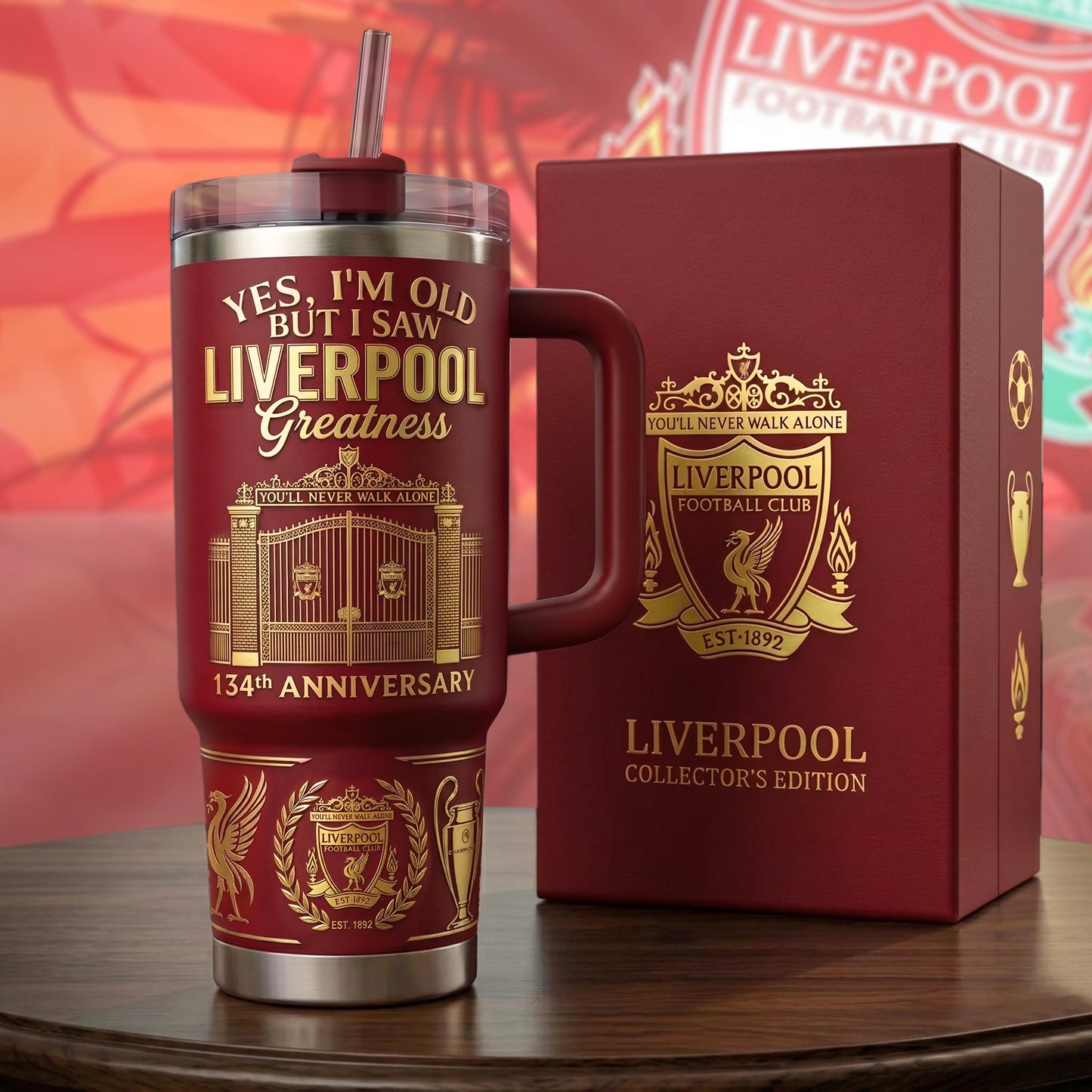 LVP FC Anfield 134th Anniversary Insulated Tumbler 30oz 40oz (1892-2026)