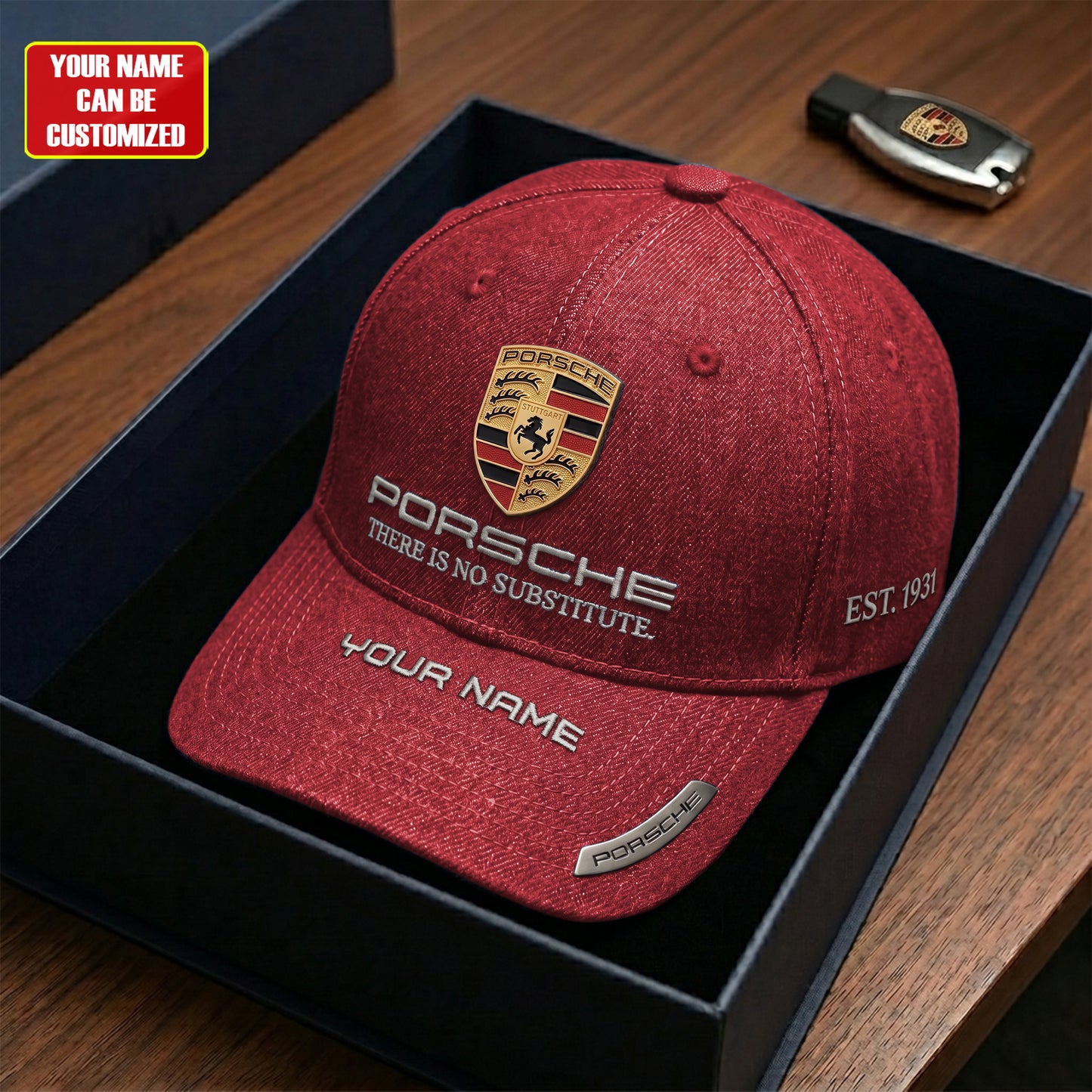 Personalized Pors There is No Substitute Denim Classic Cap