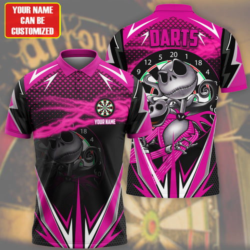 Personalized Name Js Darts Pink Version All Over Printed Unisex Shirt Q280706