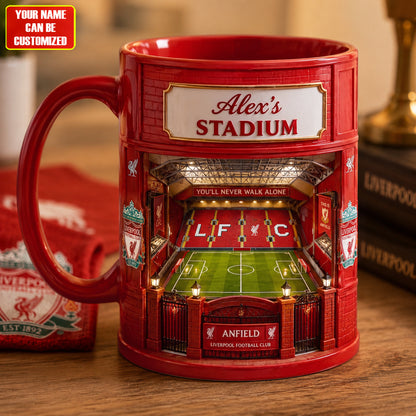 LVP Anfield Stadium Accent Mug , Cream Mug Gifts , Holiday Gifts