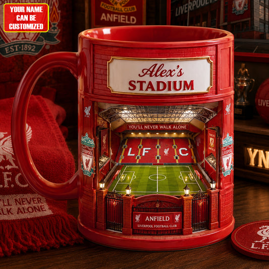 LVP Anfield Stadium Accent Mug , Cream Mug Gifts , Holiday Gifts