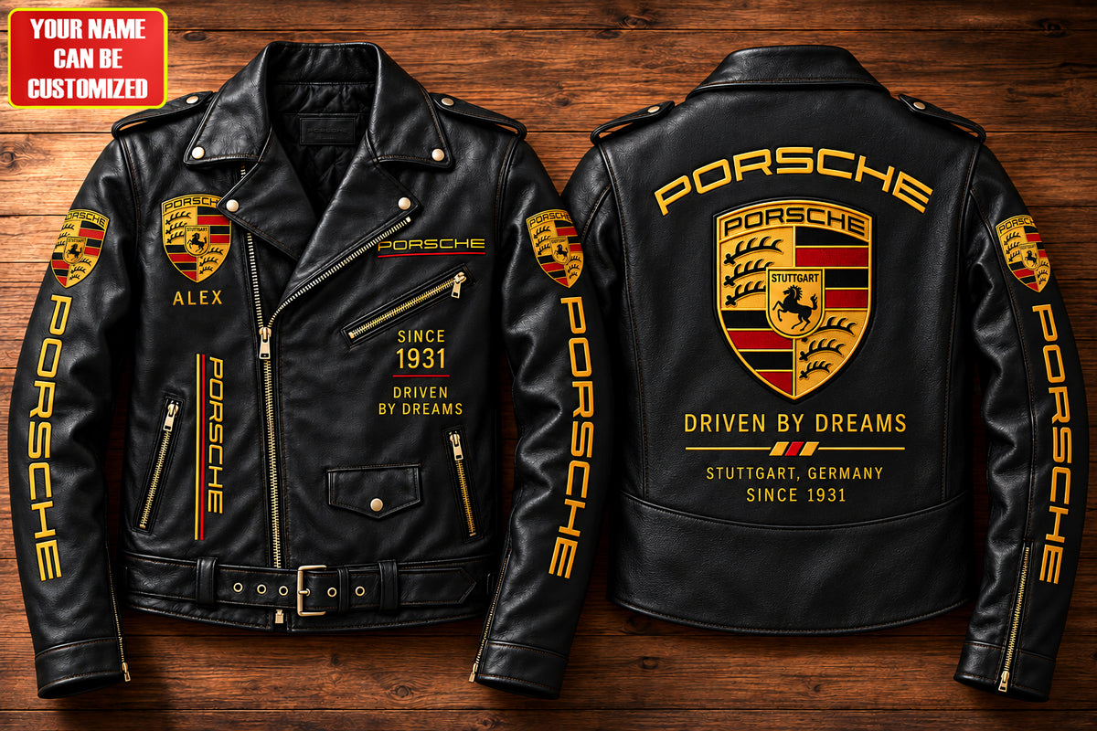 Pors Since 1931 Zipper Vintage Leather Jacket