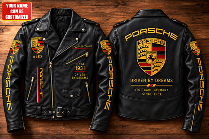 Pors Since 1931 Zipper Vintage Leather Jacket