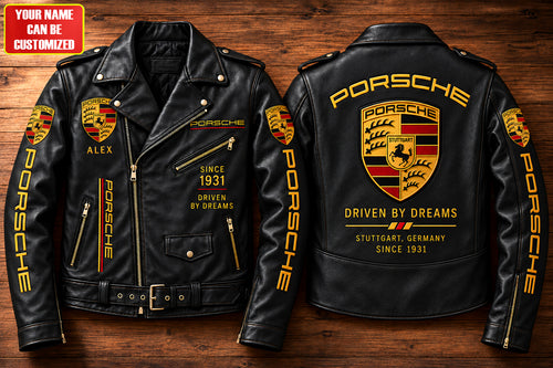 Pors Since 1931 Zipper Vintage Leather Jacket