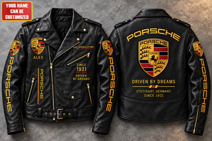 Pors Since 1931 Zipper Vintage Leather Jacket