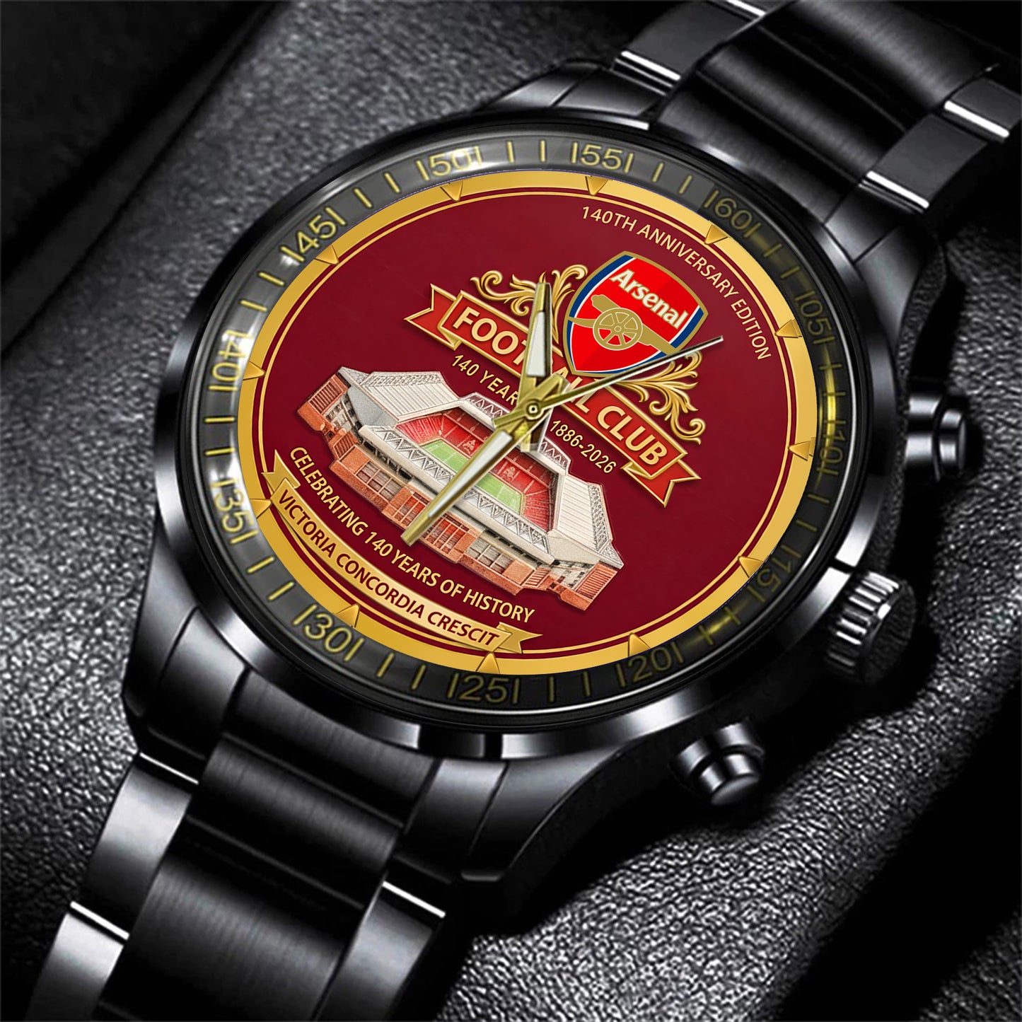 Arsenal 140 Years Anniversary Luxury Stainless Steel Watch