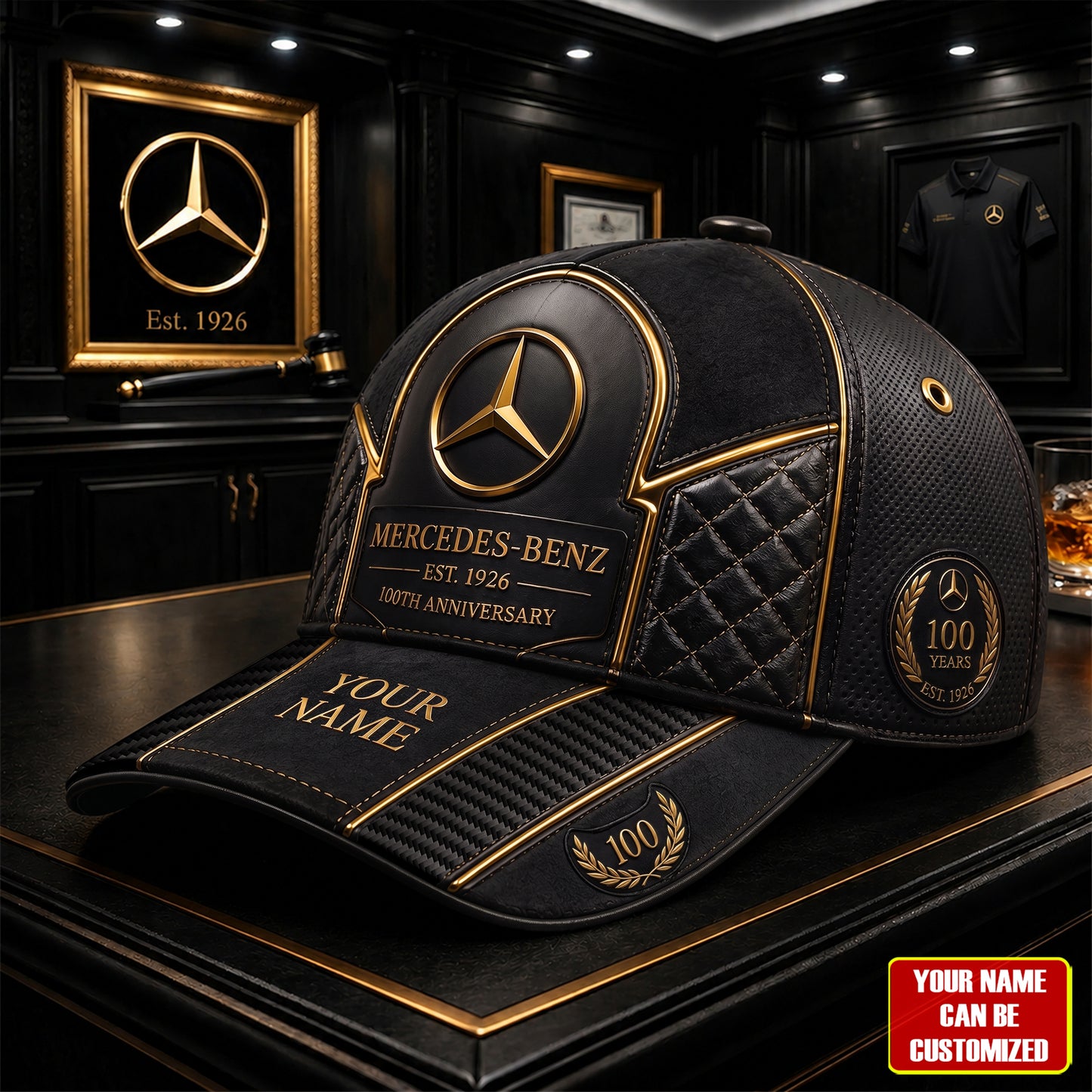 Personalized Merc Leather Vintage 100th Anniversary Classic Cap V3(1926-2026)