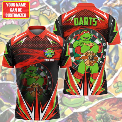 Personalized Name TMNT Darts Red Version All Over Printed Unisex Shirt Q291203