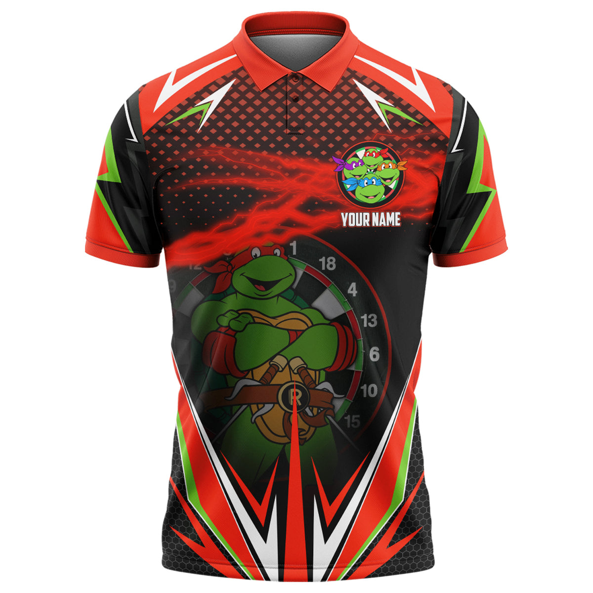 Personalized Name TMNT Darts Red Version All Over Printed Unisex Shirt Q291203