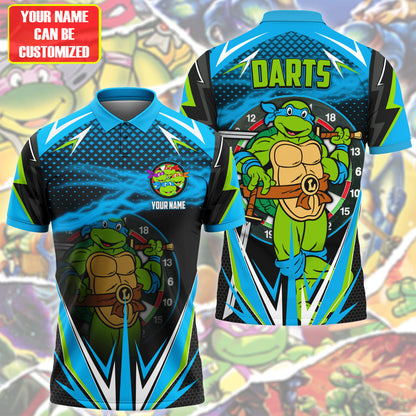 Personalized Name TMNT Darts Teal Version All Over Printed Unisex Shirt Q291204