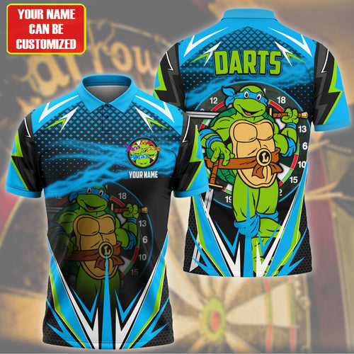 Personalized Name TMNT Darts Teal Version All Over Printed Unisex Shirt Q291204