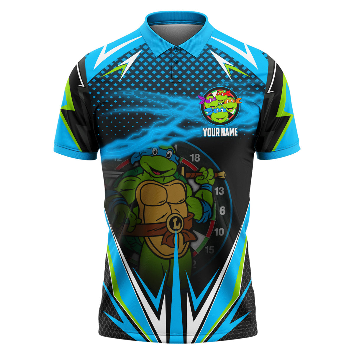 Personalized Name TMNT Darts Teal Version All Over Printed Unisex Shirt Q291204