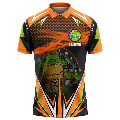Personalized Name TMNT Darts Orange Version All Over Printed Unisex Shirt Q291205