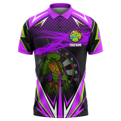 Personalized Name TMNT Darts Purple Version All Over Printed Unisex Shirt Q291206