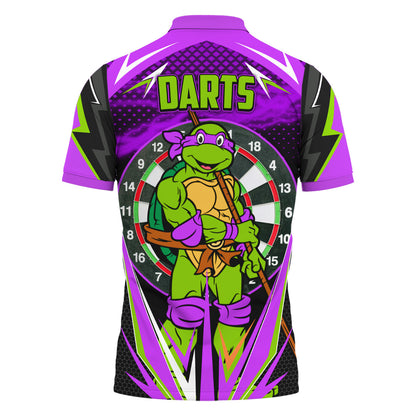Personalized Name TMNT Darts Purple Version All Over Printed Unisex Shirt Q291206