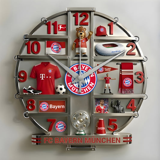 Bayern Munich Home Decorative 3D Visual Effect Acrylic Wall Clock