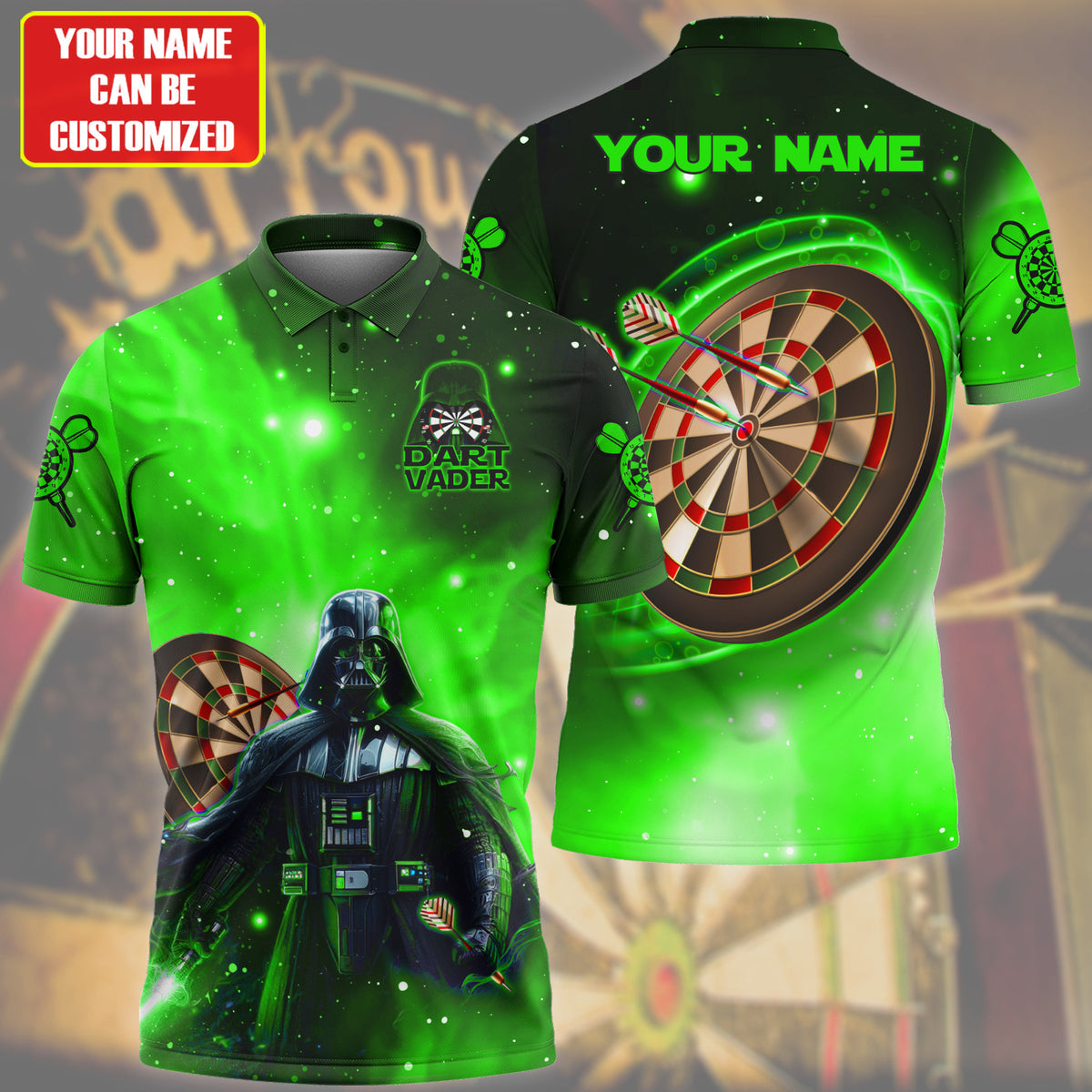 Personalized Name Dart Vader Green Version All Over Printed Unisex Shirt Q300301