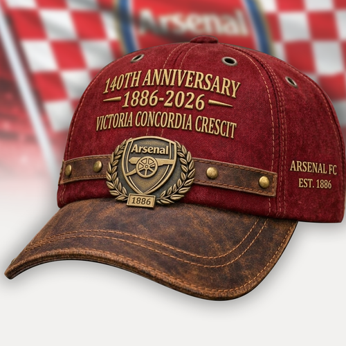 Arsenal FC Vintage 140th Anniversary Classic Cap (1886-2026)