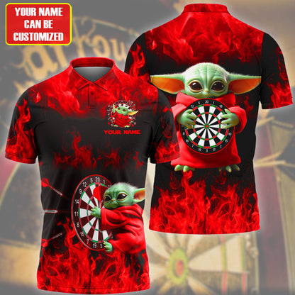 Personalized Name Red Yd Darts Fire All Over Printed Unisex Shirt Q300501