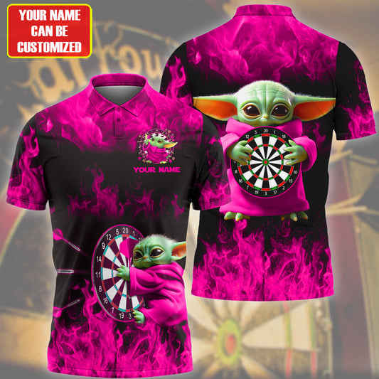 Personalized Name Pink Yd Darts Fire All Over Printed Unisex Shirt Q300501
