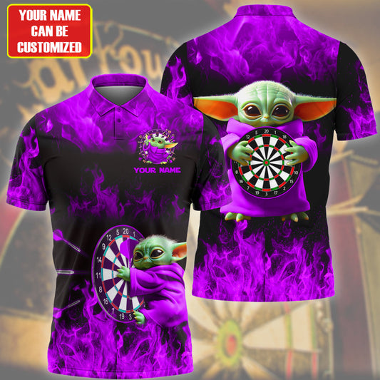 Personalized Name Purple Yd Darts Fire All Over Printed Unisex Shirt Q300501