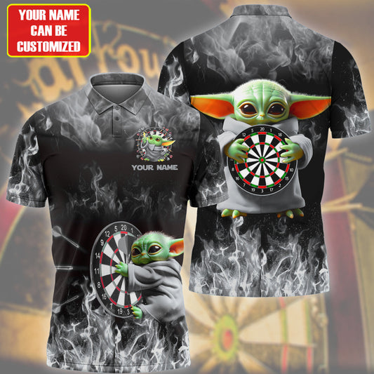 Personalized Name Black Yd Darts Fire All Over Printed Unisex Shirt Q300501