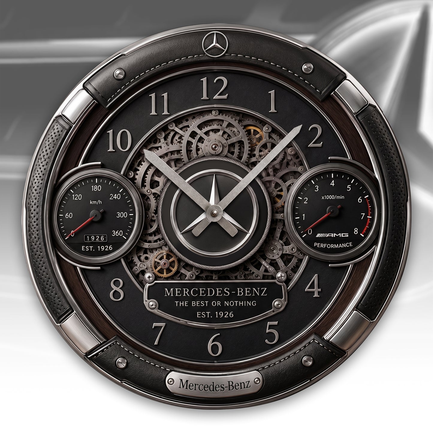 Merc Acrylic Hanging Wall Clock - Personalized Gifts For Merc Lovers