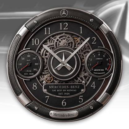 Merc Acrylic Hanging Wall Clock - Personalized Gifts For Merc Lovers