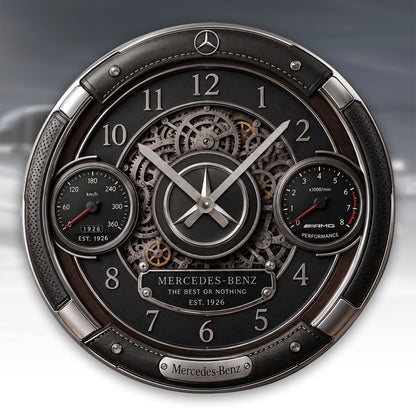 Merc Acrylic Hanging Wall Clock - Personalized Gifts For Merc Lovers