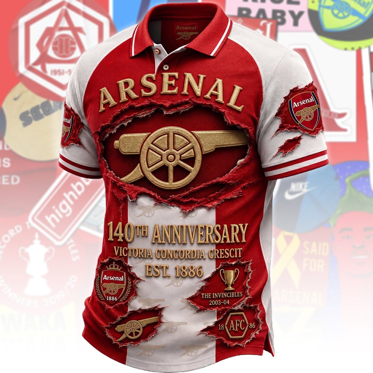 Personalized Arsenal EST 1886 3D Full Printing Set ,Shirt , Hoodie , Short , Polo ,hawaii V5
